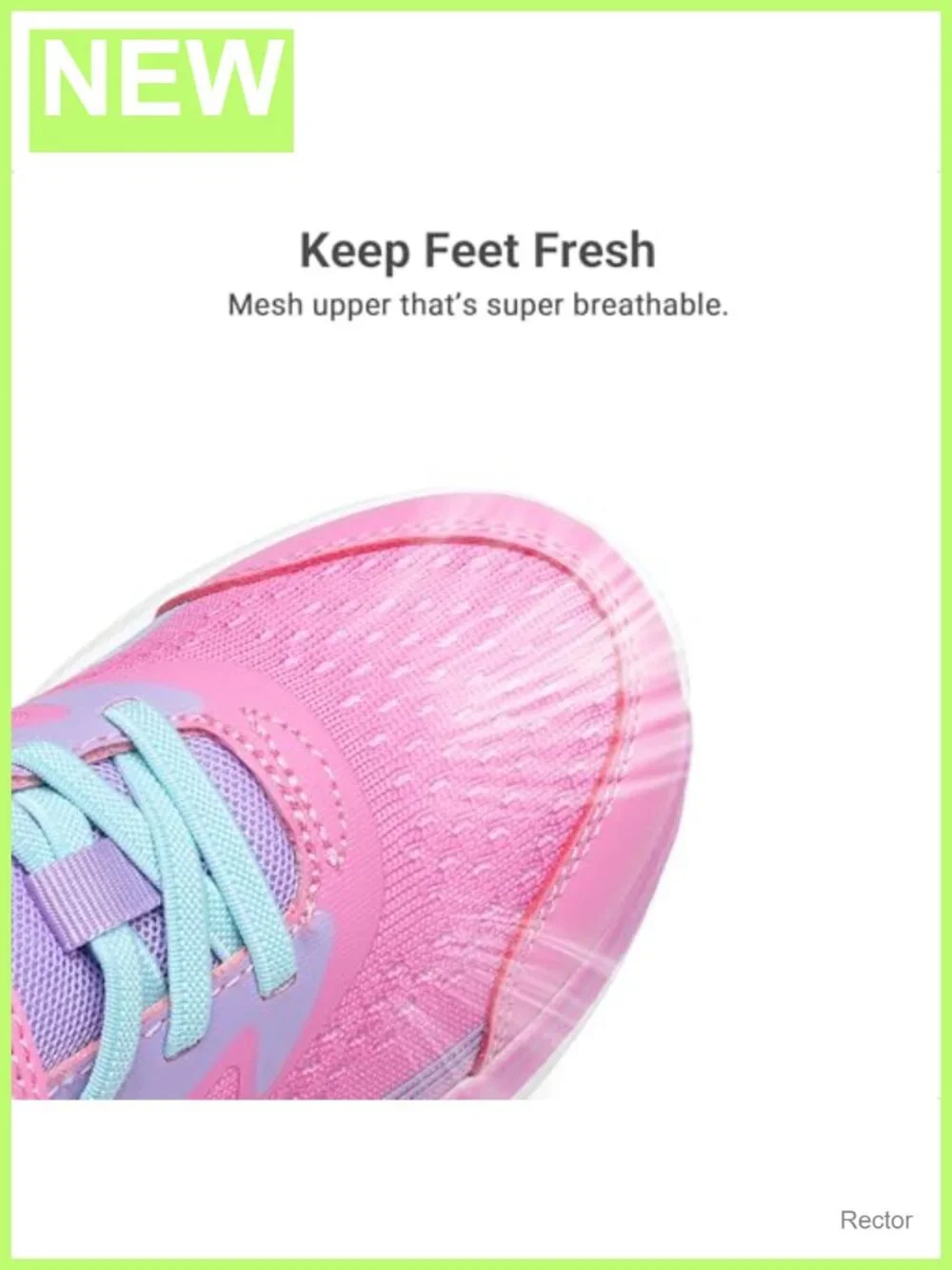 Kids Lightweight Breathable Mesh Sneakers Hook and Loop Athletic Running Shoes